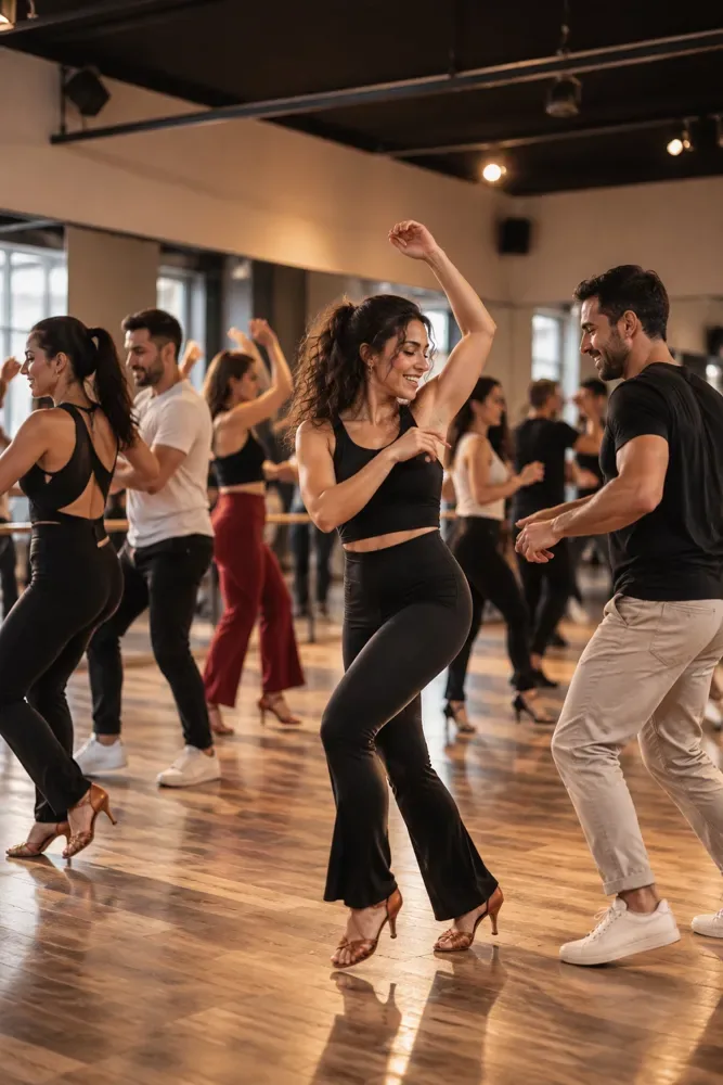 Clase de salsa y bachata en grupo